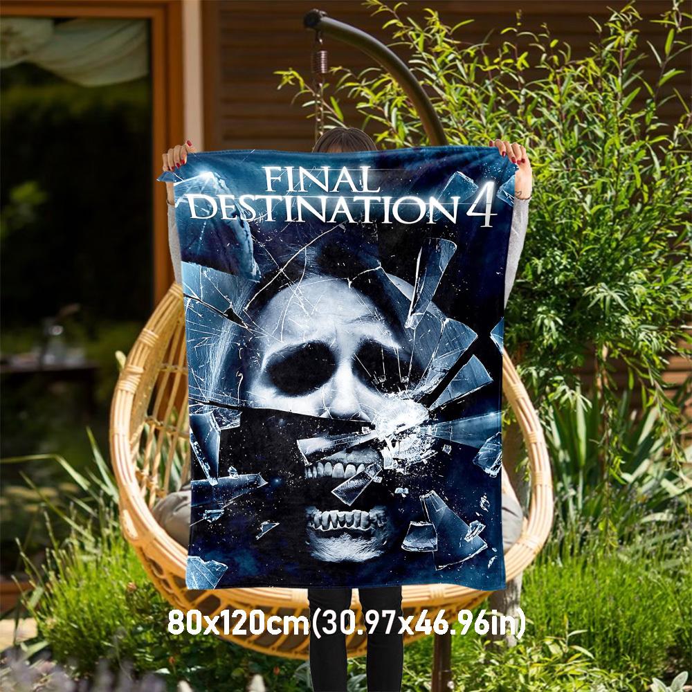 1pc Final Destination 4Outdoor Flannel Blanket Soft Plush Decor for Picnics, camping,Bedroom, Playroom, or Lunch Breakn1162A 80x120cm(31x47inch)