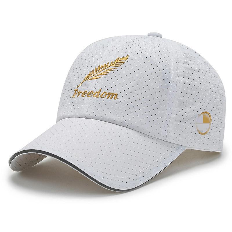 Hat Men'S Spring Summer Embroidery Feather Mesh Cap Baseball Cap Women'S Visor Mesh Breathable Cap