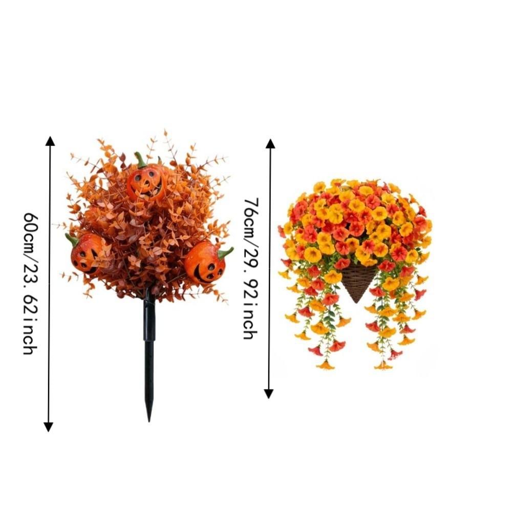 Realistic Halloween Simulate Trees Artificial Eucalyptus Durable Hanging Morning Glory Flowers Decor Violet Plastic