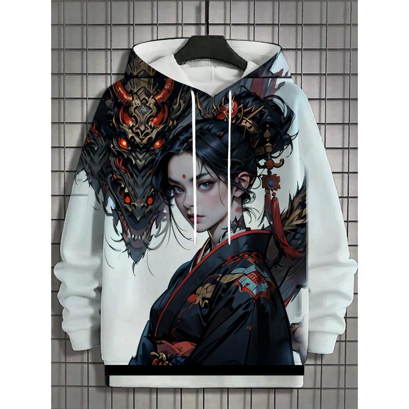 Anime Women's Men's Fashion Printed Hoodies Autumn and Winter Designer Hoodies Casual Sweatshirts