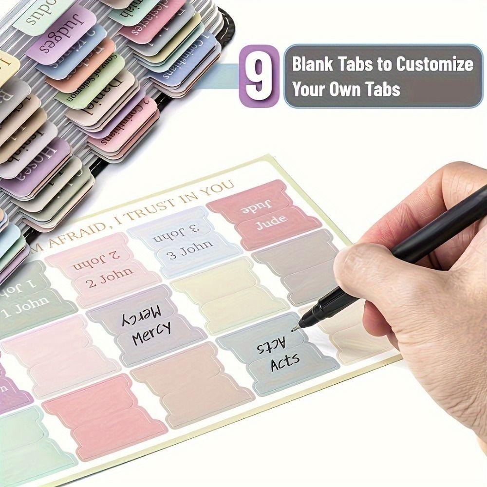 5 Sheet/set Sticky Notes Bible Index Tabs Morandi Bible Labels Tabs Laminated Bible Tabs  Student