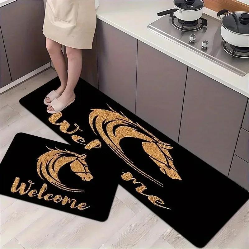 1PC Dwarf Pattern Door Mats Kitchen Rugs Non-Slip Pop Arts Design Living Room Rugs Bath Mat Carpet for Home Sink Laundry Decor