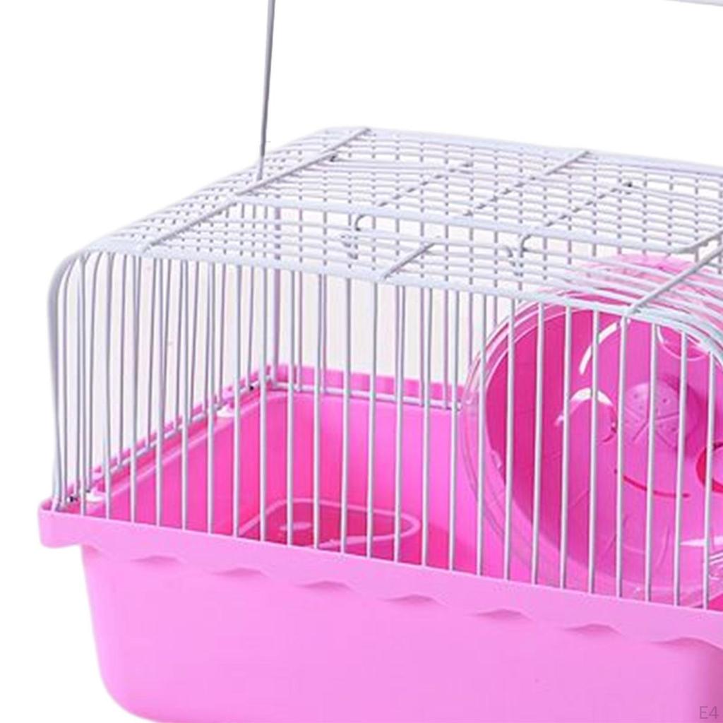 Hamster Cage Small Dish Supplies Feeding with water Bottle Accessories Toys Carry Case
