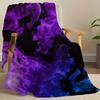 Mystic Purple and Blue Smoke Blanket - Soft, Cozy, Stylish Decor for Ultimate Home Comfort and Ideal Gift Choice