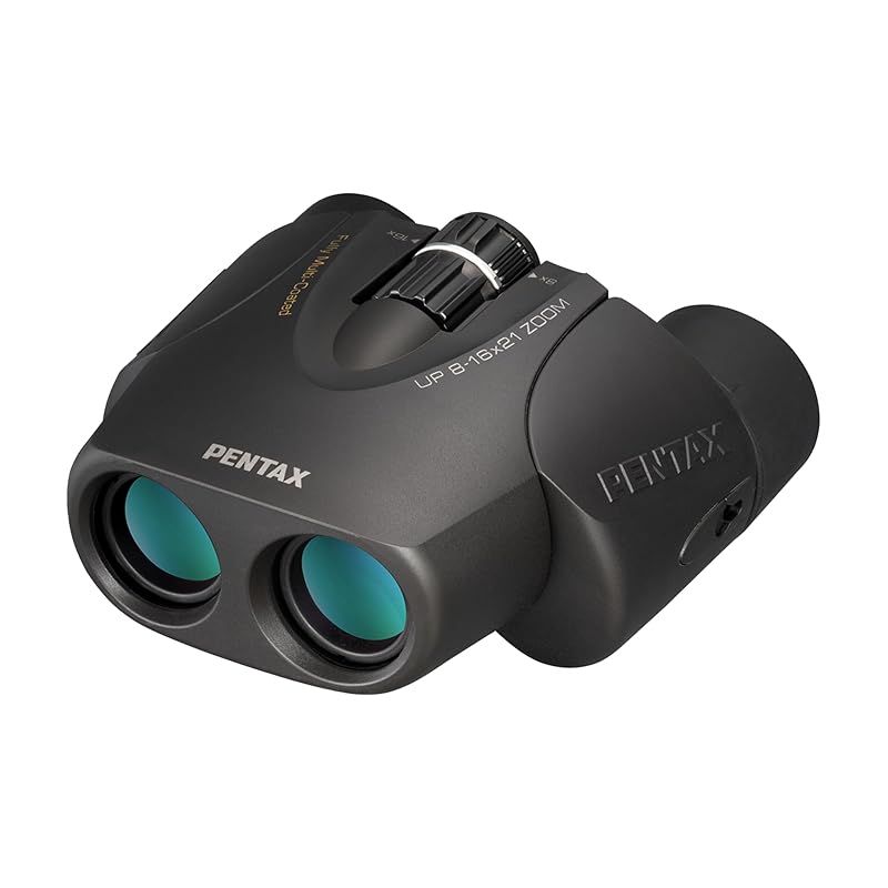 

PENTAX binoculars UP 8-16×21 black [8x to 16x zoom] [High-quality prism Equipped with Bak4] [Less fatigue/Rubber coat] [Easy to see even for those