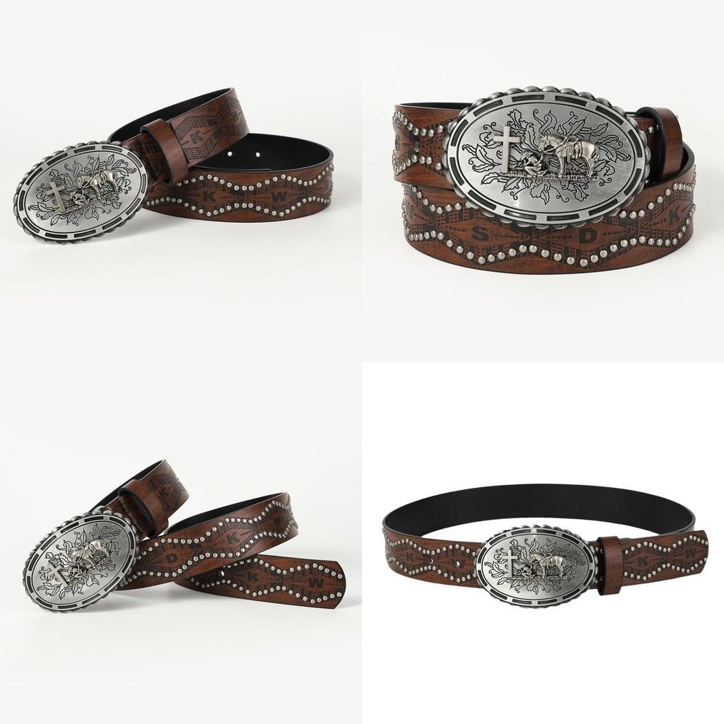 Unisex Stylish Faux Leather Belt With Metal Buckle Belt Paired With Jeans