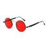 Steampunk Retro Round Sunglasses with Spring Temple for Men and Women