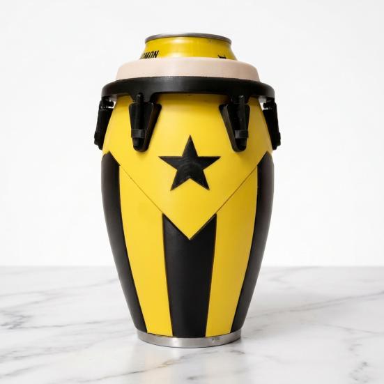 Conga-Style Can Holder Patriotic Flag Design 3D Printed PLA Cup Sleeve for 12oz Standard Cans Unique Gift for Music Lovers