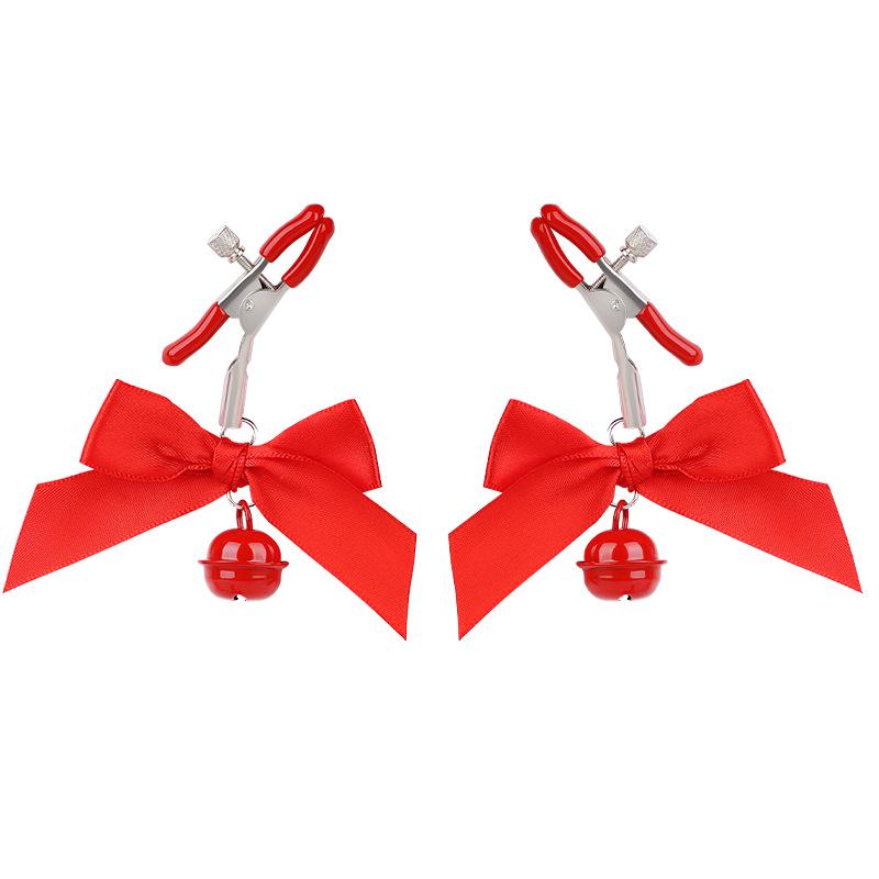 Bow Knot Bell Nipple Clamps & Anal Plugs Set – Couple's Intimate Toys Collection