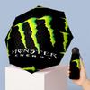 Monster Energy Geprint 5?Klapmini paraplu 8?Geribbelde Winddichte Compacte Paraplu Voor Vrouwen Zakformaat