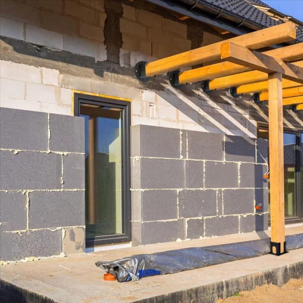 2pcs Rust Resistant Pergola Post Bracket 2X2 Square Durable Fence Pole Flange Base Sturdy Metal Constructio Heavy Duty