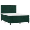 Maison Exclusive - Sommier à lattes de lit et matelas Vert foncé 140x200cm Velours
