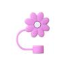 3Pcs Straw Cover Flower Shape Silicone Straw Lid Durable Dust-proof Straw End Plug for Indoor Outdoor Use