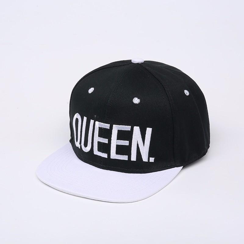 Embroidery Alphabet Hip Hop Hat, Outdoor Sports Visor Hat Sun Protection Hat King queen Baseball Cap