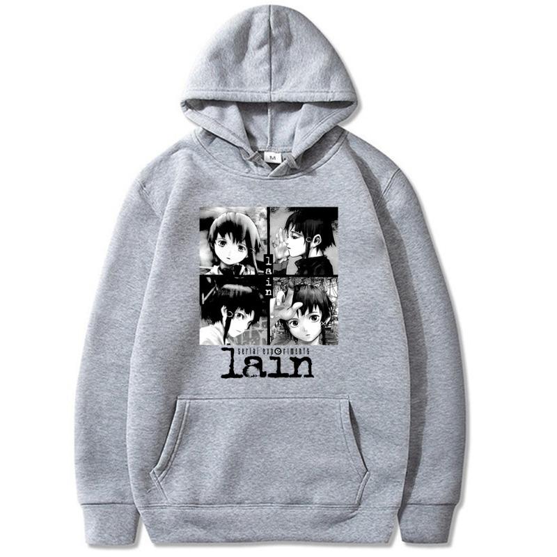 Serial Experiments Lain Iwakura Autumn Men's Hoodie Sweatshirt Men Womnen Fashion Design Pullover Men's Fleece Hoodies