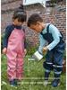 Children's Waterproof Fleece-Lined Outdoor Rain Bib Pants Jumpsuit