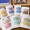 2Pcs/set Macaron Fabric Plaid Hair Clip Solid Color Square Cotton Filling Hairpin Children's Side Bangs Clip Girls Hair Accessories