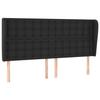 VidaXL Tête de lit avec oreilles Noir 183x23x118-128 cm Similicuir3118058