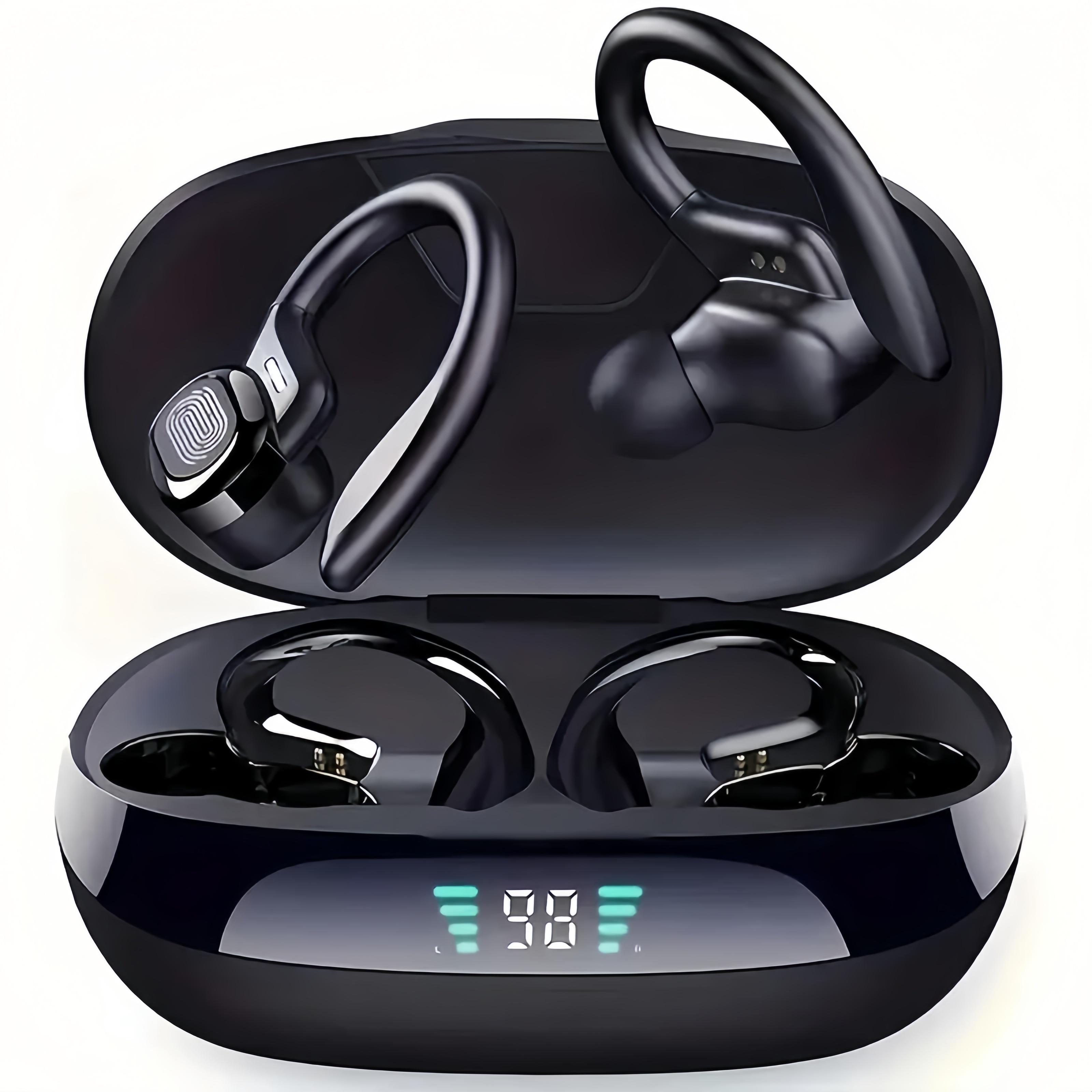 

True Wireless Earbuds, Tws Headphones with Microphone, Sports Ear Clip Headphones, Stereo In-Ear Headphones with Led Display чорний