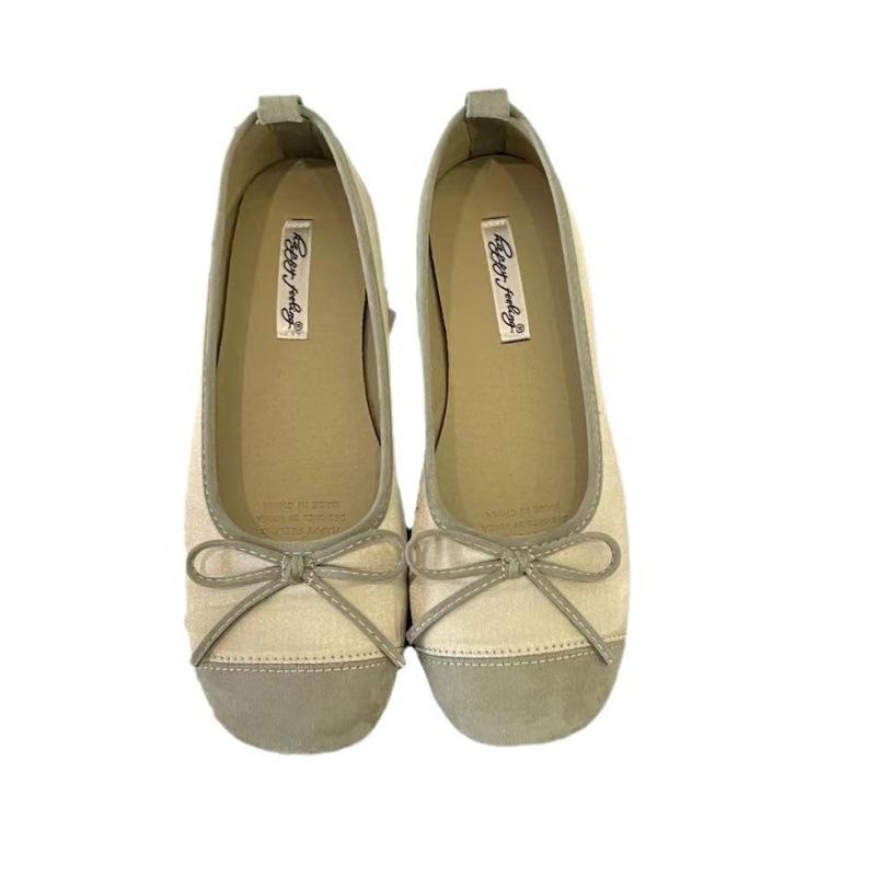 2025 spring and autumn new fashion flat-bottomed gentle French small single shoes women's shoes soft-soled ballet shoes
