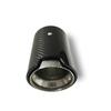 1×Universal Car Carbon Fiber Glossy Exhaust End Tail Tips 70mm Inlet 90mm Outlet