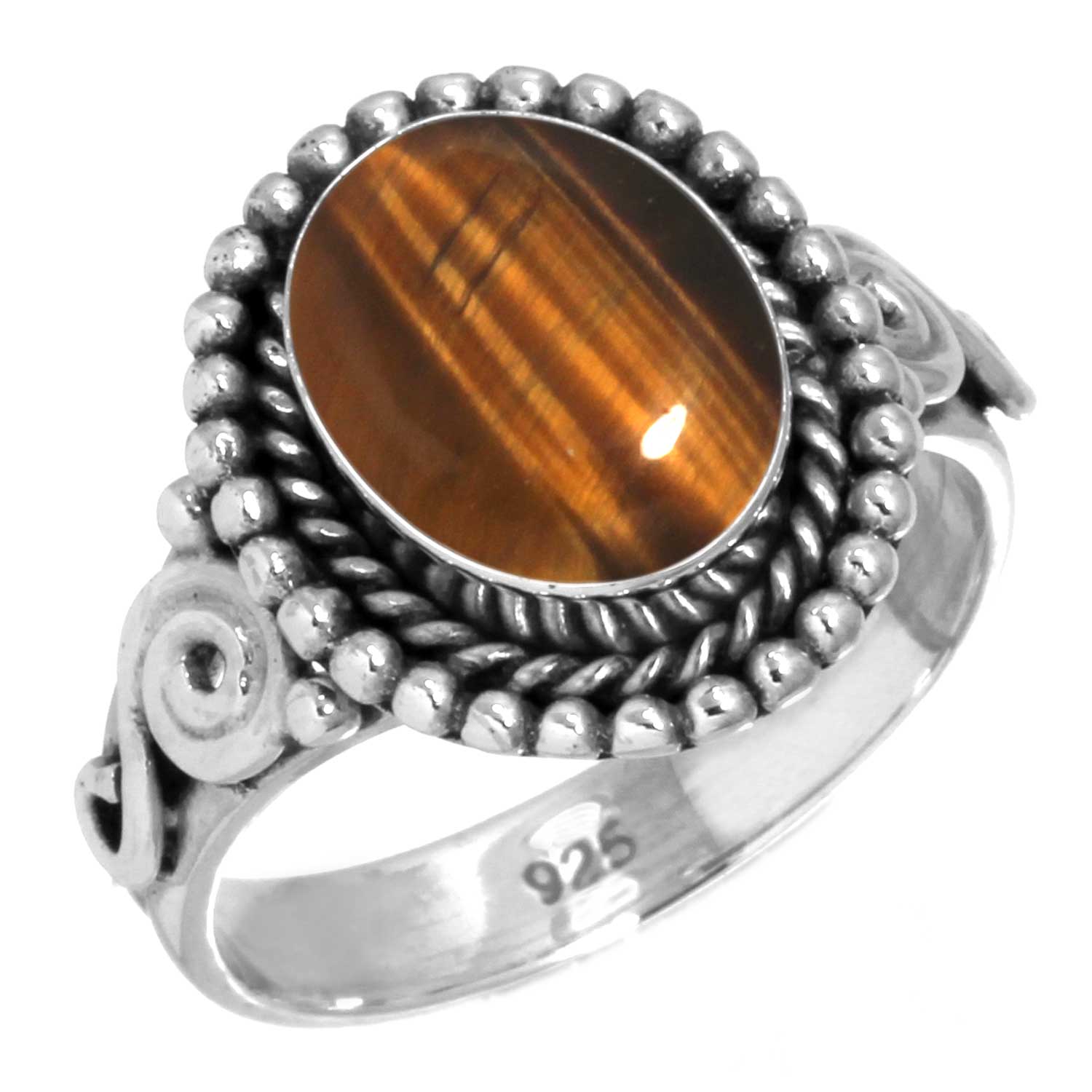 

Кольцо из стерлингового серебра 925 пробы Женское с драгоценным камнем Ручной работы Ювелирное изделие Подарок на годовщину Малахит Лунный камень Розовый кварц Красный камень Дымчатый топаз Тигровый глаз Солитер 11 глаз тигра