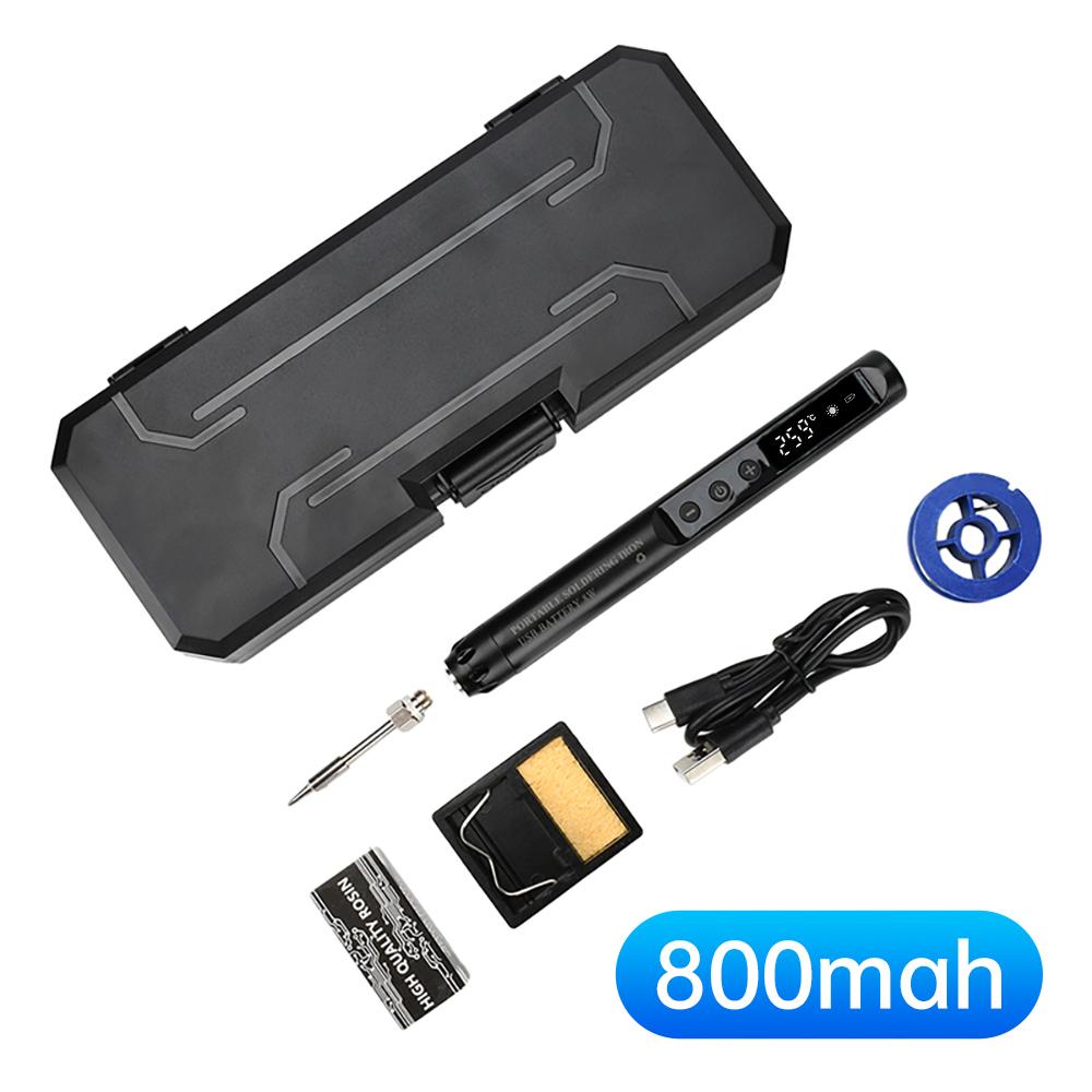 USB Soldering Iron Mini Small Soldering Iron Set Adjustable Soldering Iron Portable Type C Interface 800mAh Battery