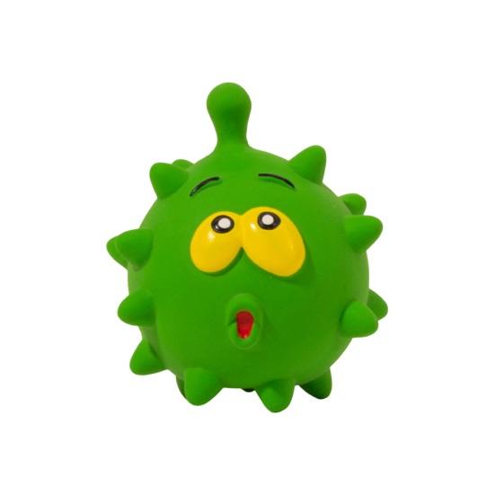 

Неразрушимые жевательные игрушки для собак, большие собаки, скрипучий шипованный шарик для домашних животных, латексная игрушка со встроенным звуком, уход за зубами, забавный мультяшный жеватель зелёный