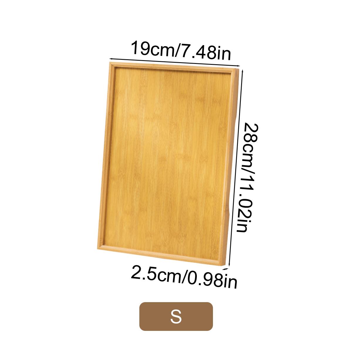 

Поднос для сервировки из бамбука, деревянный поднос с ручками, с принтом из натурального дерева, поднос для сервировки из органического бамбука для кухни, подносы для обеда, поднос для чая