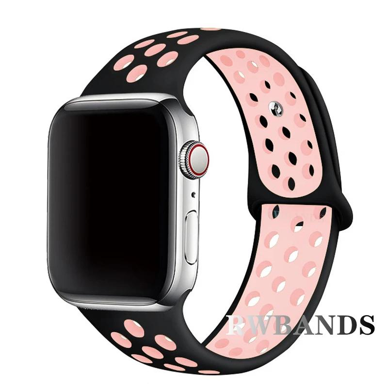 Sport Strap for Apple Watch Band 46mm 44mm 40mm 42-38-41mm 45mm Breathable Bracelet iWatch Series 10 9 8 7 6 SE 5 3 Ultra 2 49mm
