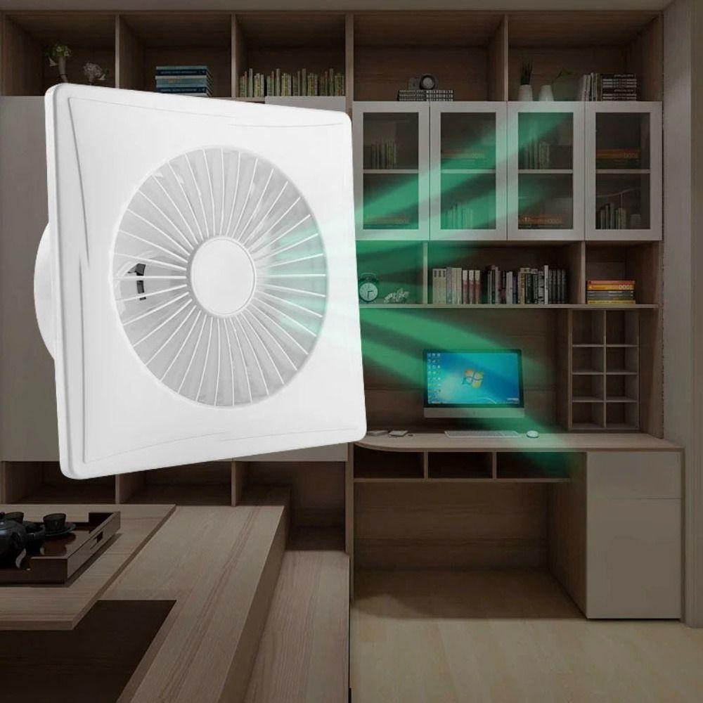 Round Boosted Impeller Fan White Solar Exhaust Fan Durable Solar Panel Fan  Cooling