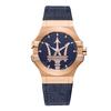 Maserati Quarz Datum Leuchtend 10 ATM Wasser Leder POTENZA R8851108027 Echtes Garantie Herrenuhr, 42mm, Zifferblatt, Zeiger, Widerstandsfähigkeit, Armband,