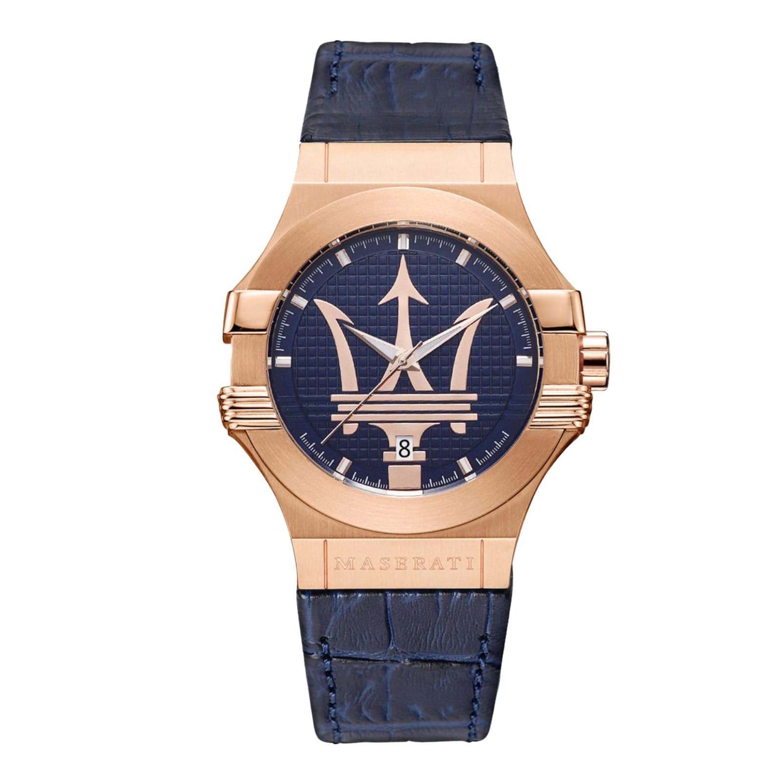 

Maserati Quartz Date Luminous 10 ATM Water Leather POTENZA R8851108027 Authentic Warranty Men s Watch, 42mm, Display, Hands, Resistance, Strap, серый