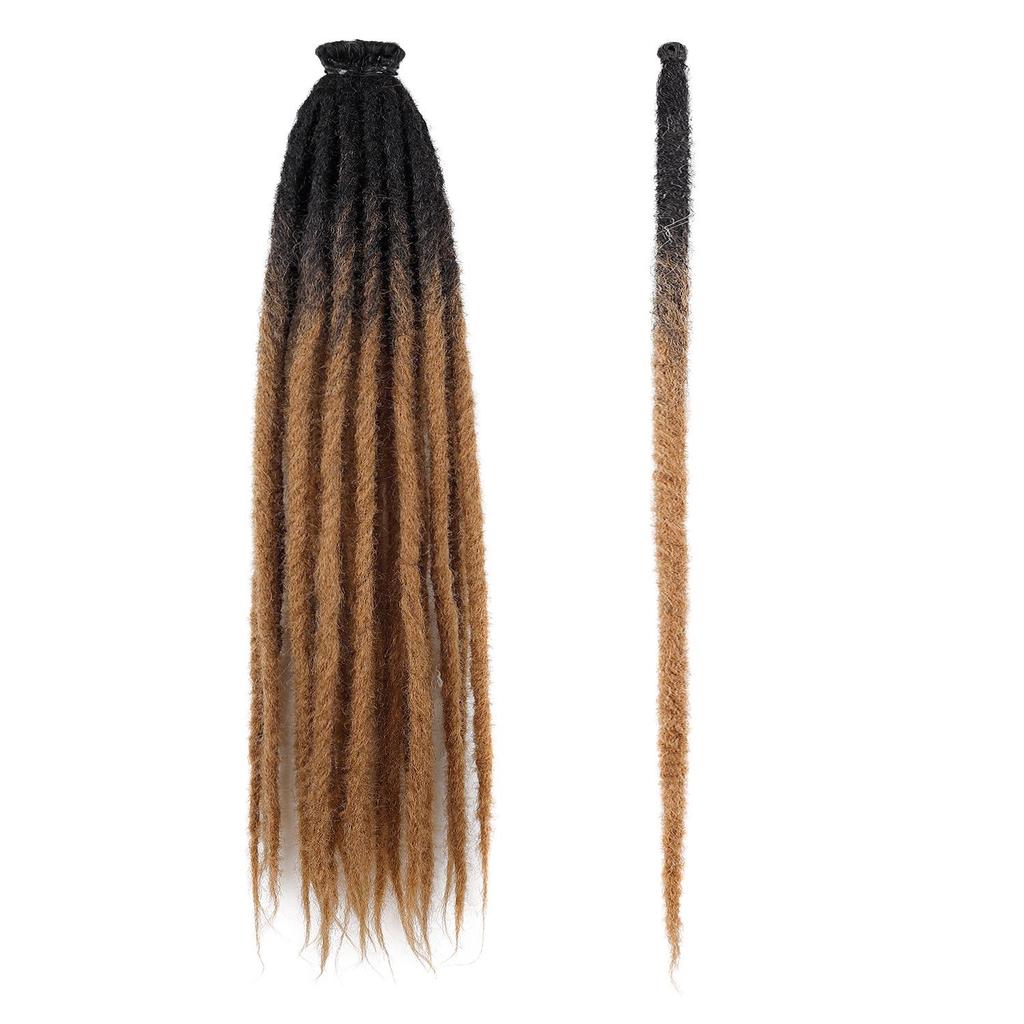 24-Inch Single Strand European & American Felt Dreadlocks Wig – Hand-Crocheted Extensions for Street Dance