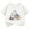 Children's Boys' and Girls' Summer and Spring Casual Tops Cute Funny Cat Emoji Cartoon