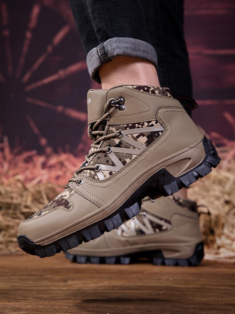 New High-top Outdoor Shoes Men's Hiking Shoes Women's Hiking Shoes Waterproof and Non-slip Sports Shoes Breathable Travel Shoes Men
