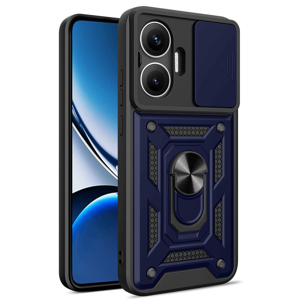 AMORUS For Xiaomi Poco F7 5G/Redmi Turbo 4 Pro 5G Case Kickstand PC+TPU Phone Cover with Camera Lens Slider