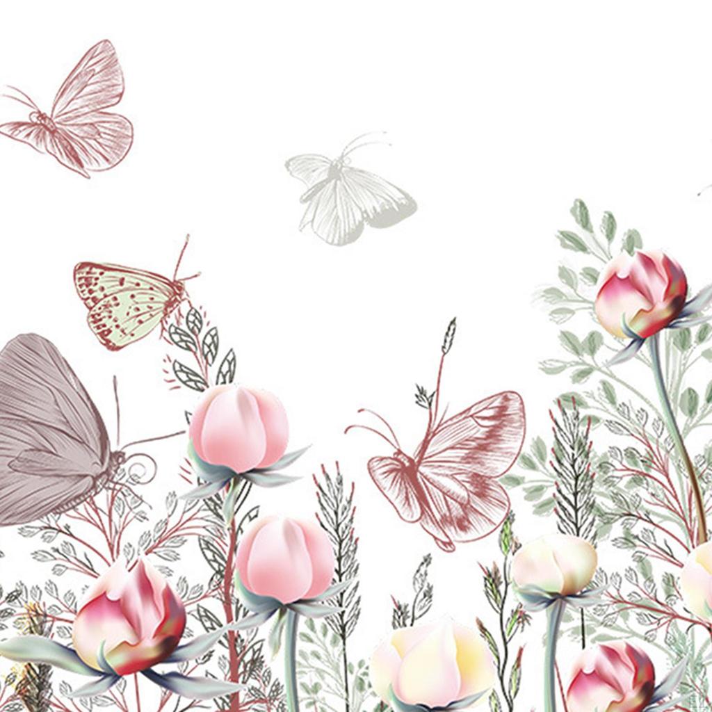 Flowers and Butterflies Wall Sticker Decal Practical Elegant Decor Home for Kitchen