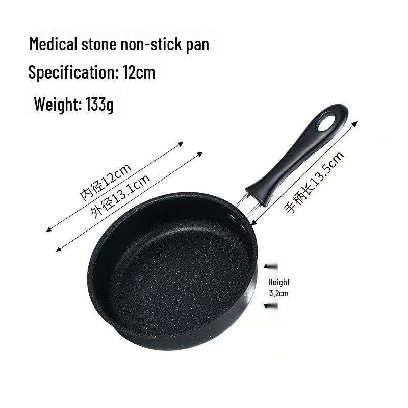 Maifan Stone Non-Stick Frying Pan – Versatile Flat-Bottomed Japanese Pan for All Stoves and Cooking