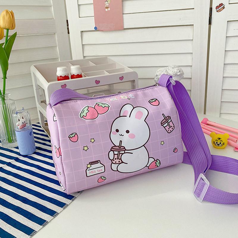 Adorable Cartoon Rabbit Children's Pillow Bag Perfect For Girls Stylish And Fun