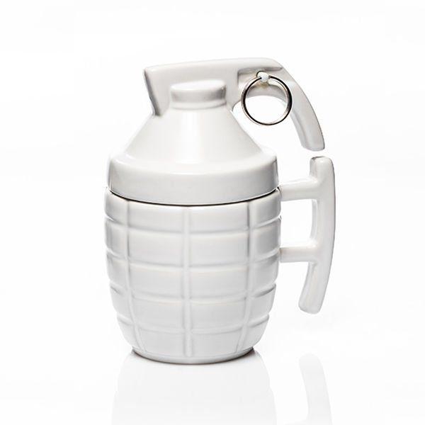

Metal Pin Grenade Mug Coffee and Cappuccino Cup