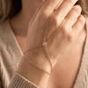 Braccialetti ad Anello per Dita Collegati con Strass Multistrato in Acciaio Inossidabile per Donna Braccialetto con Catena Sottile Fatta a Mano Gioielli da Festa