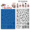 Nail Art Printing Steel Plate Lace Butterfly Pattern Flower French Large Transfer Silicone Seal Steel Plate Printing Rubber Plate