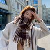 Atmosphere Maillard Plaid Scarf Women's Winter Autumn and Winter New Versatile Warm Scarf Student