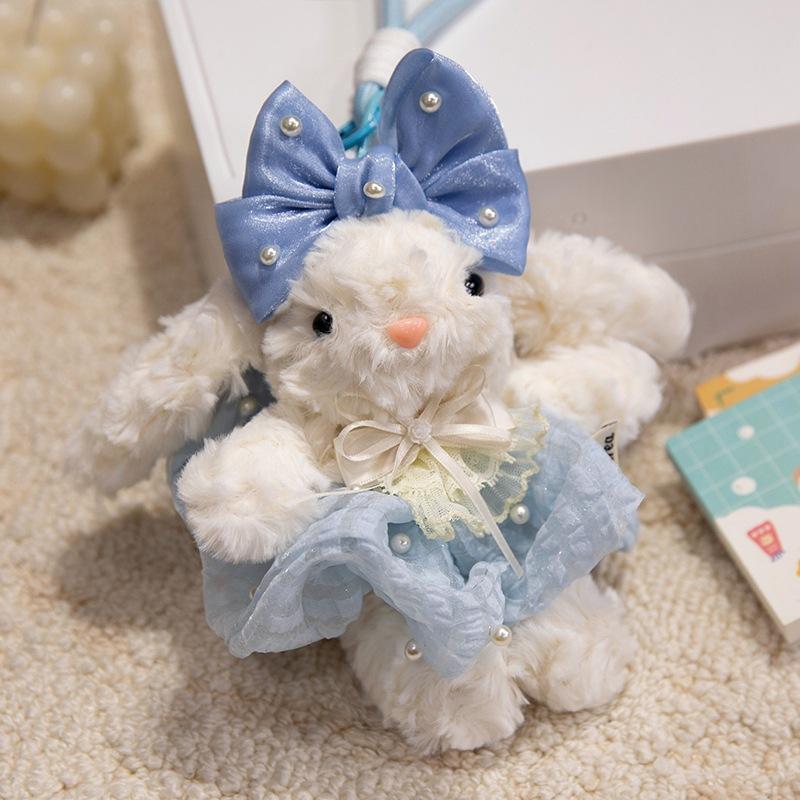 Cute Creative Sagging Rabbit Pendant Rabbit Detachable Hair Loop Plush Toy Doll Bag Keychain Gift