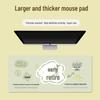 Extra Large Doodle Text Mouse Pad with Lock Edge - Thick, Durable Keyboard Desk Mat
