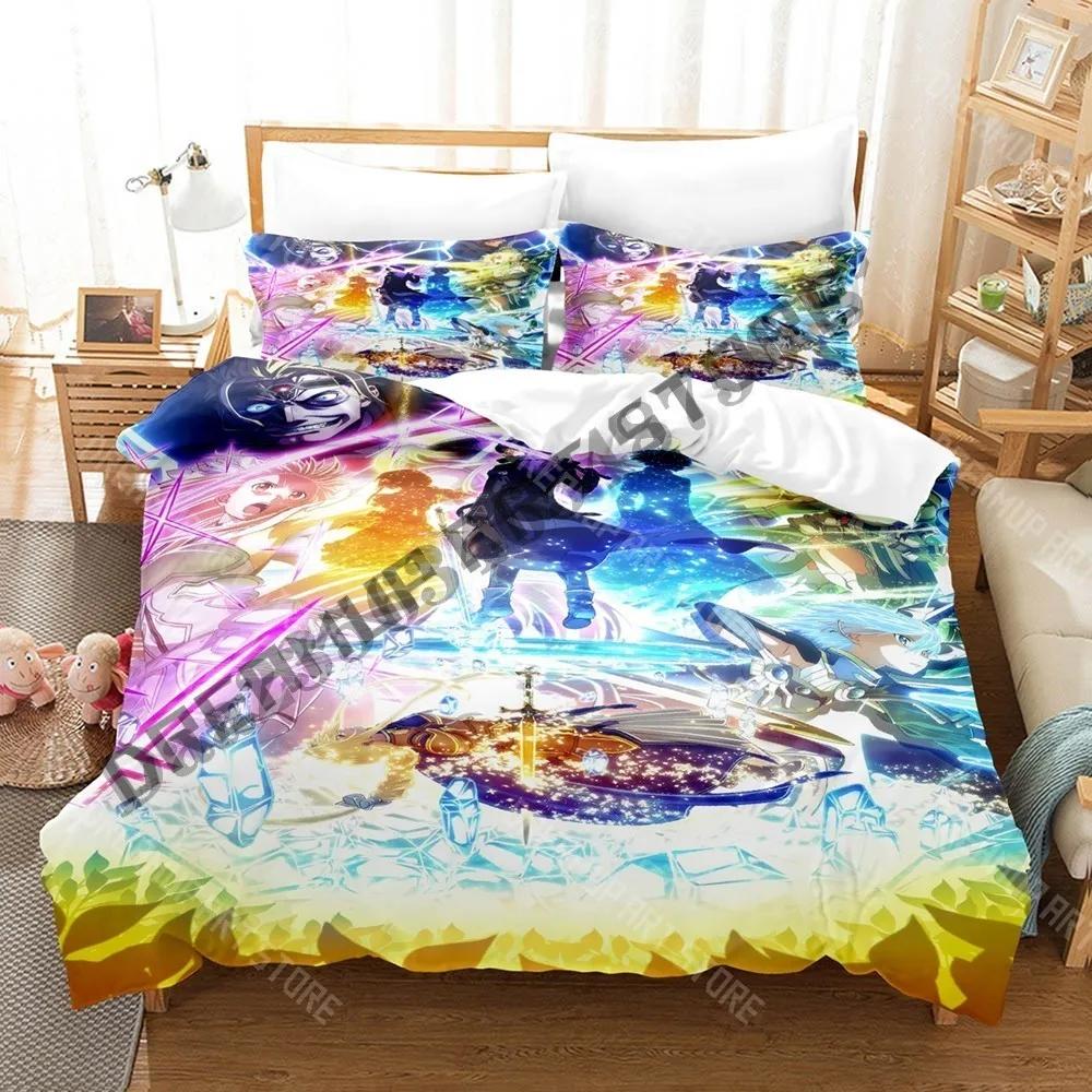 3D Print Sword Art Online Game SAO Bedding Set Single Twin Full Queen King Size Bed Set Adult Kid Bedroom Duvetcover Sets A