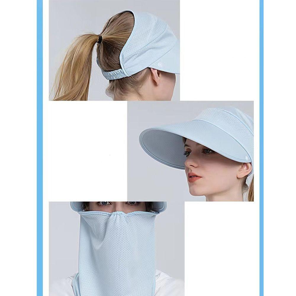 Foldable Women Sunscreen Hat Anti UV Outdoor Cycling Hat Summer Beach Sun Hat