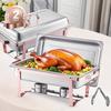 VEVOR Chafing Dish Buffet Set, 8 Qt 2 Pack, Stainless Steel Chafer with 2 Full Size Pans