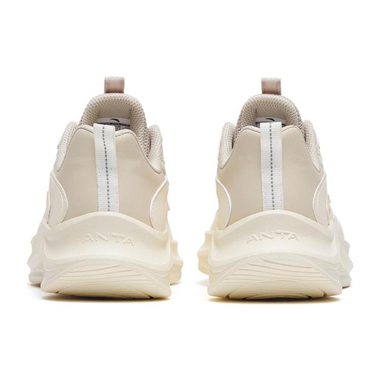 New Anta Walk Anti Slip Wear Resistant Low Top Running Shoes Women's Gray White Pink 922315573-4